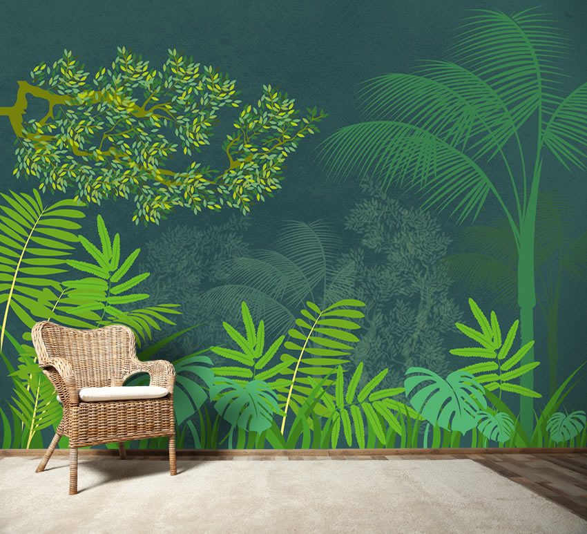 carta da parati foresta grande