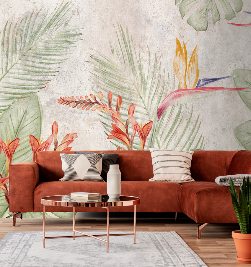 parati tropicale disegnato