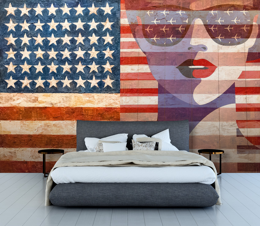 parati bandiera americana