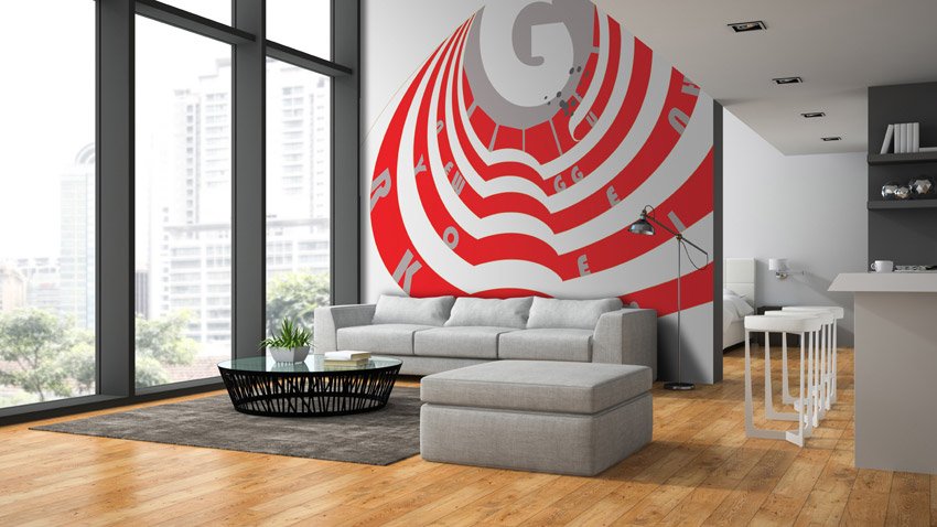 Immagine della carta da parati con il disegno del museo con sede al numero 89 della Quinta Strada