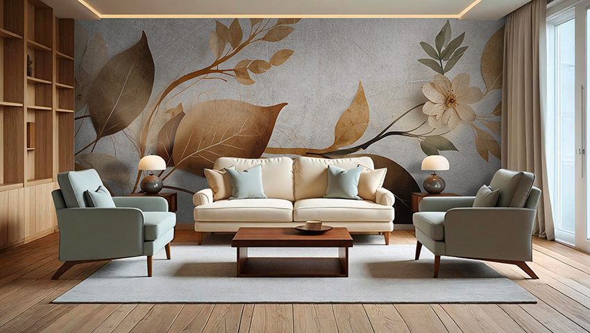 parati fioritura tattile