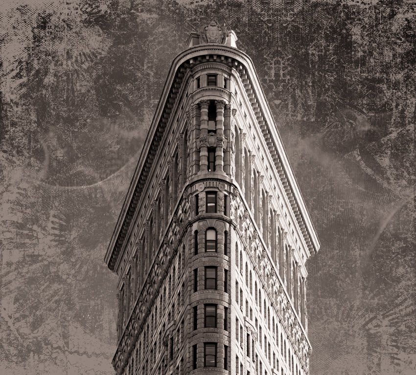 Stanza Moderna - Flatiron Building colore 3 Terza variante di colore che raffigura il palazzo del palazzo con forma che ricorda quella di un ferro da stiro
