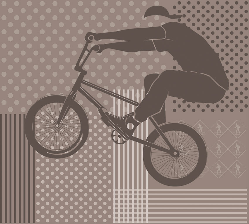 Stanza Pop Art - Bmx colore 3 Terza tipologia di colore per la carta da parati