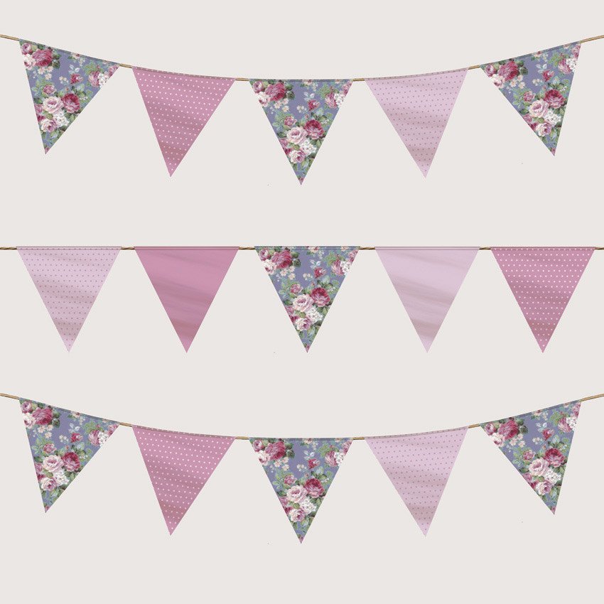 Stanza Shabby chic - Bandierine a parete colore 3 Terza variante di colore