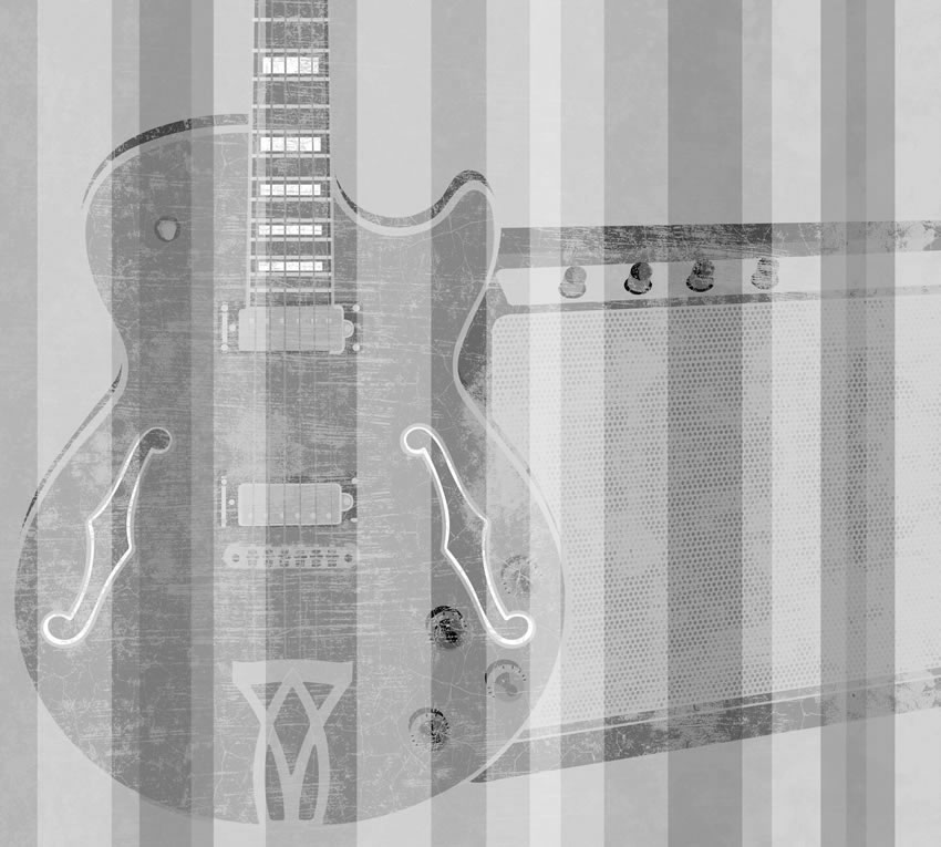 Pareti A righe - Parallele del Rock colore 2 Seconda proposta di colore nei toni del grigio