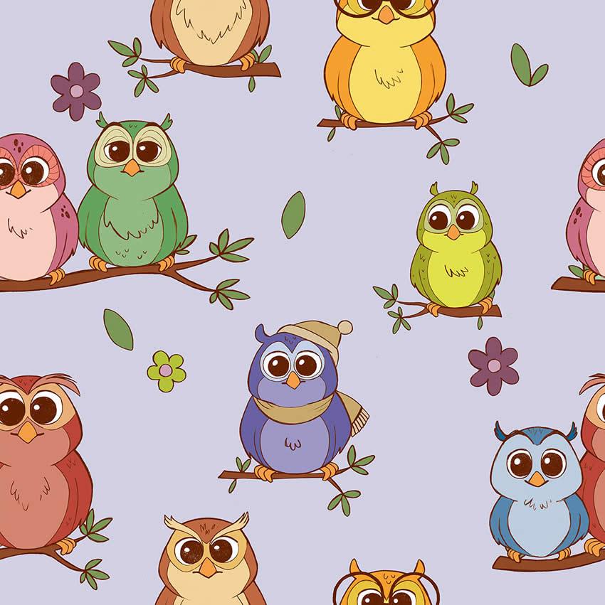 Altra variante di colore della carta gufetti