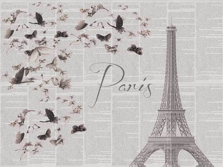 Pareti Camera da letto - Sognando Parigi colore 2 Modello della carta con seconda tipologia di colore