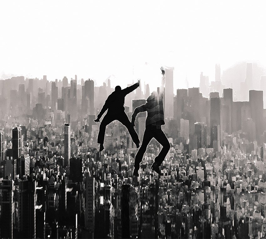 carta da parati danza su metropoli variante di colore