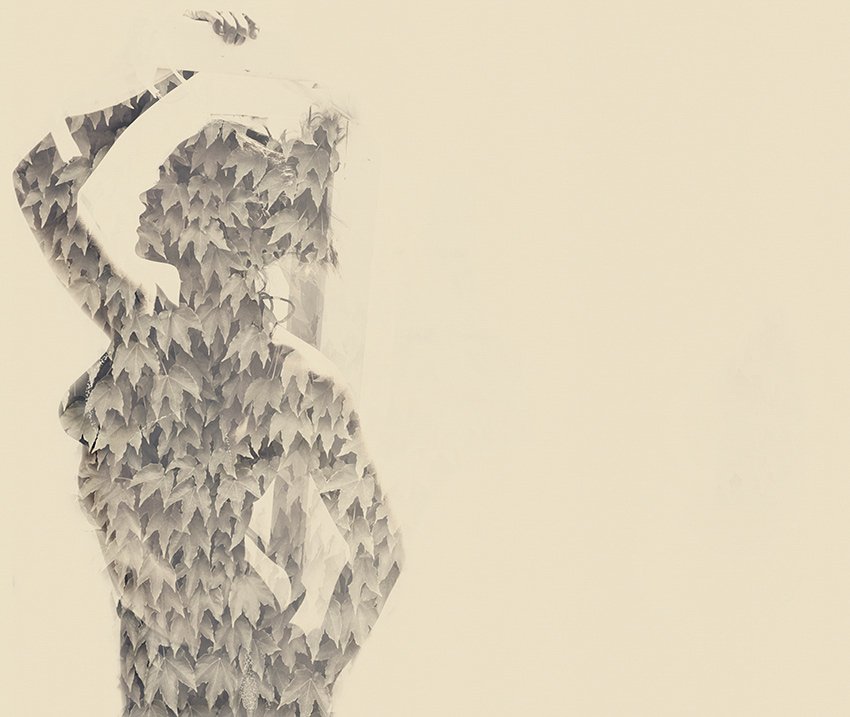 carta da parati donna natura seconda variante di colore