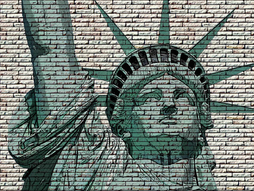 Seconda grafica con tonalità verdi della carta da parati