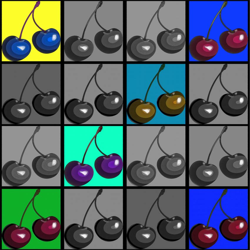 Seconda variante di colore di genere pop art