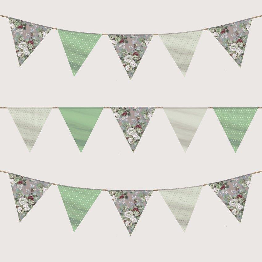Pareti Shabby chic - Bandierine a parete colore 2 Seconda variante di colore