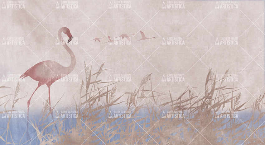flamingo carta da parati