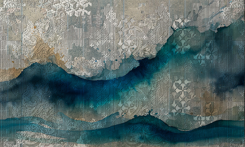 onde tessili carta da parati