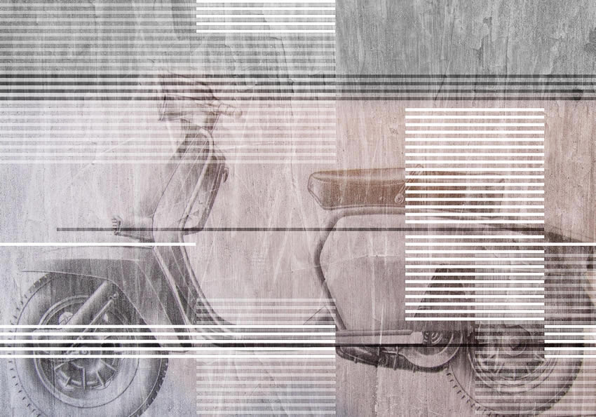 due ruote carta da parati