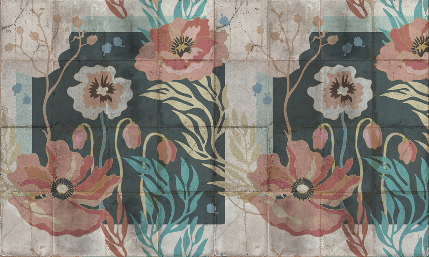 fiori color carta da parati