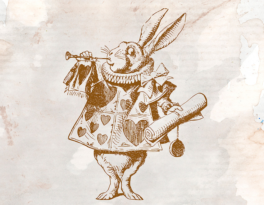 bianconiglio carta da parati