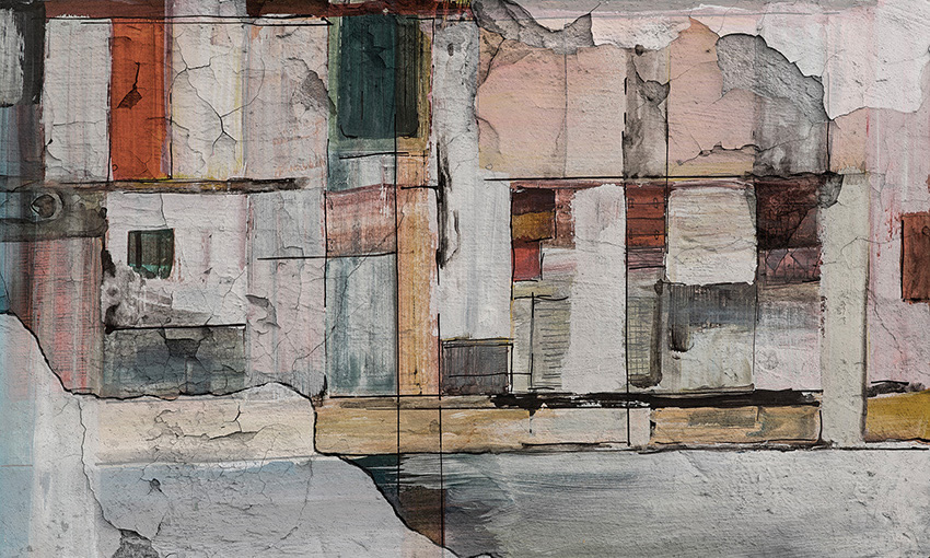 affresco su muro carta da parati