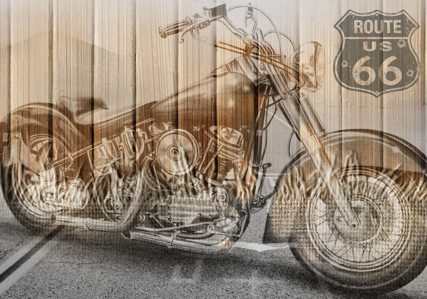 moto 66 carta da parati