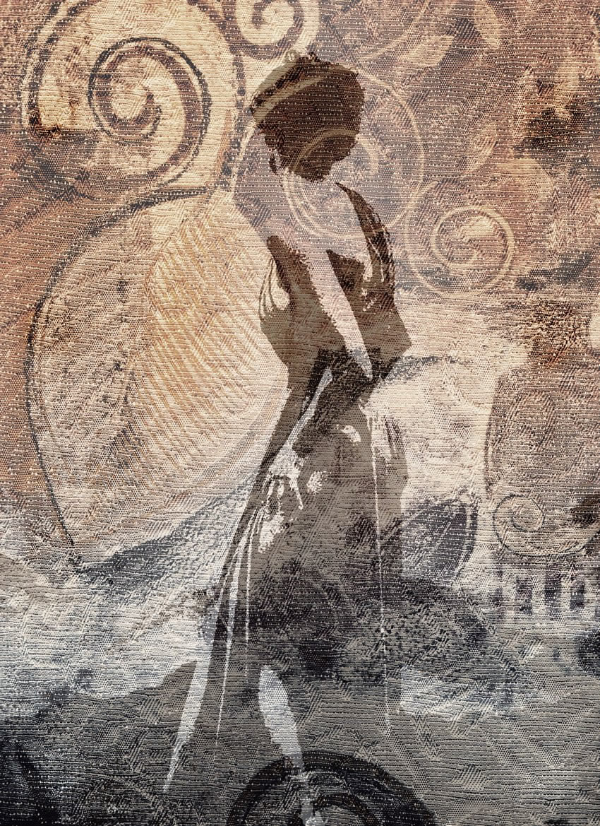 donna su tessuto carta da parati