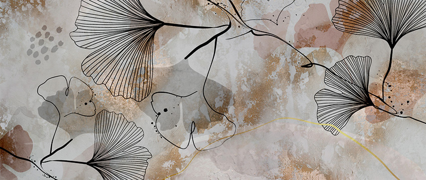 fiori decor carta da parati