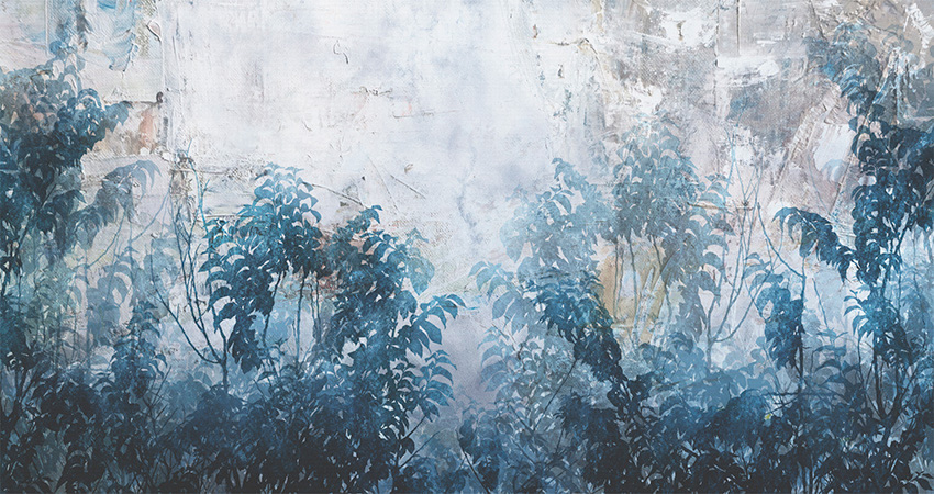 foglie artistiche carta da parati