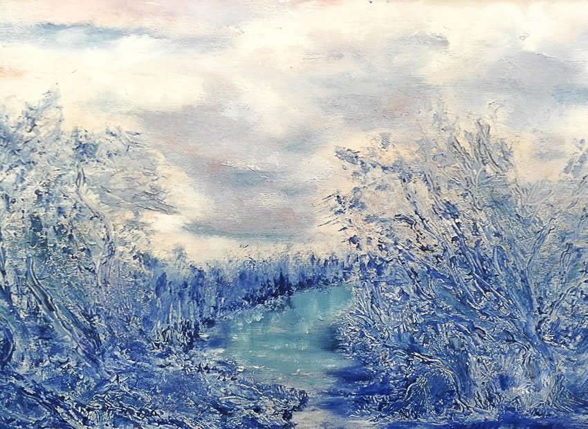 lago ghiacciato carta da parati