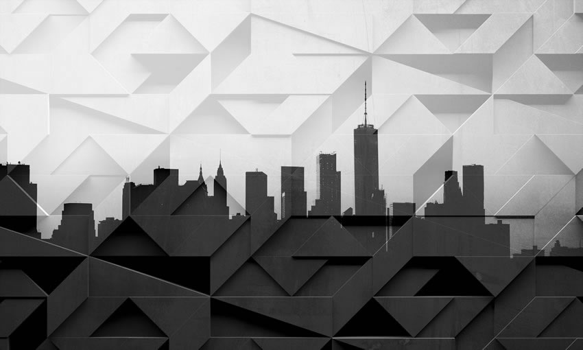 skyline moderno carta da parati