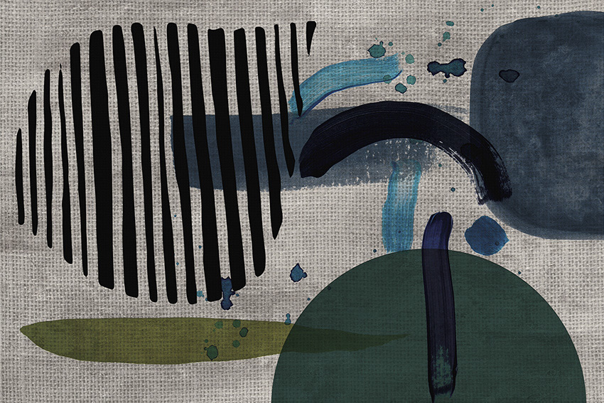 geometria su tessuto carta da parati