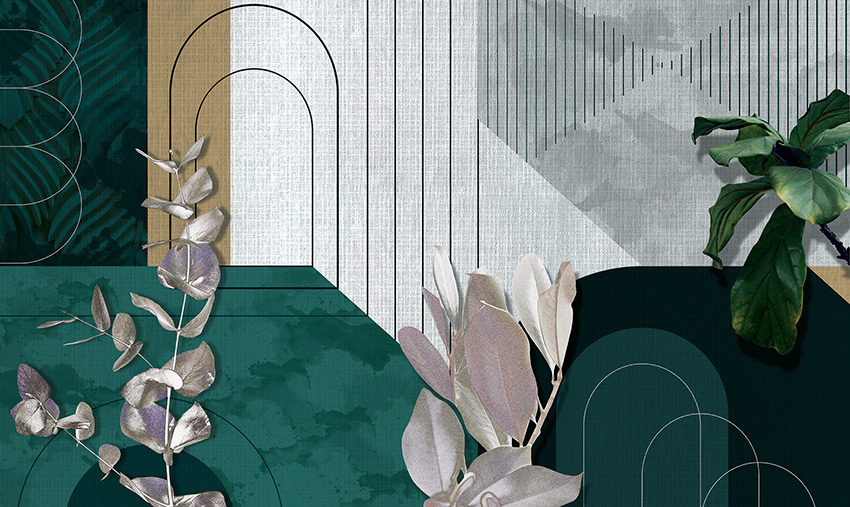 tessile geometrico carta da parati