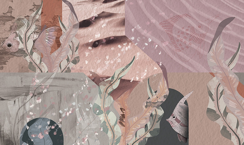 trame marine carta da parati