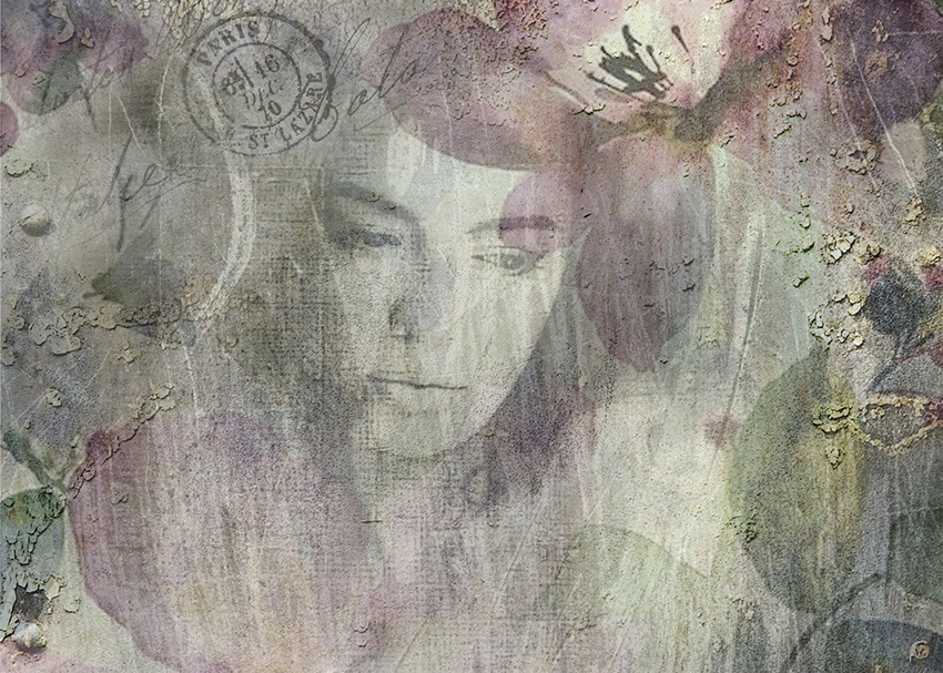 carta da parati viso nei fiori