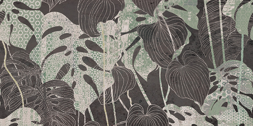 foglia larga carta da parati