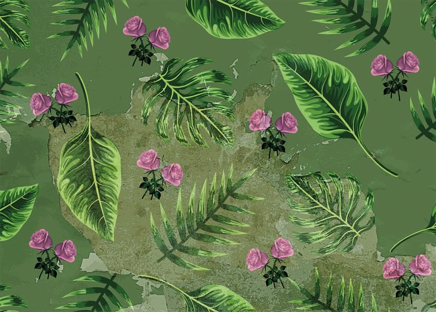 foglie carta da parati