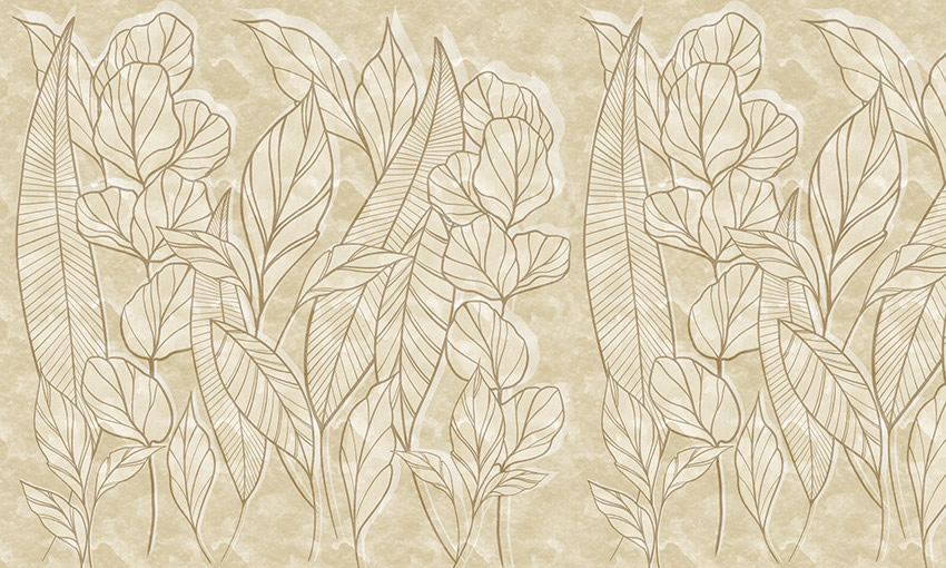 foglie design carta da parati