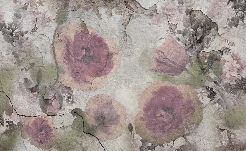 muro floreale carta da parati