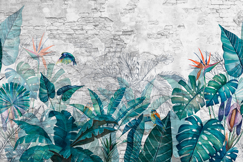 natura su muro carta da parati