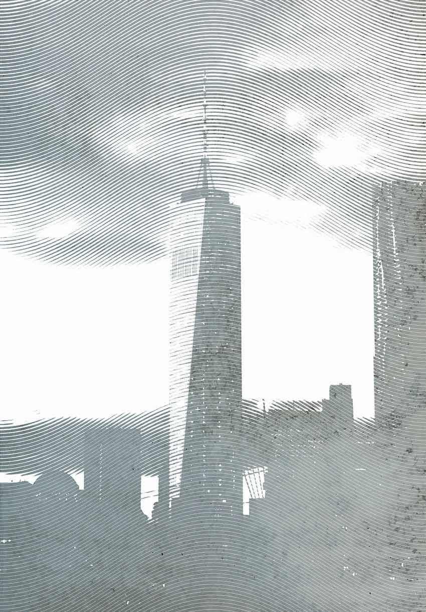 Parato New York - One World Trade Center colore 1 Carta da parati con l’immagine del principale grattacielo del New World Trade Center di New Yo