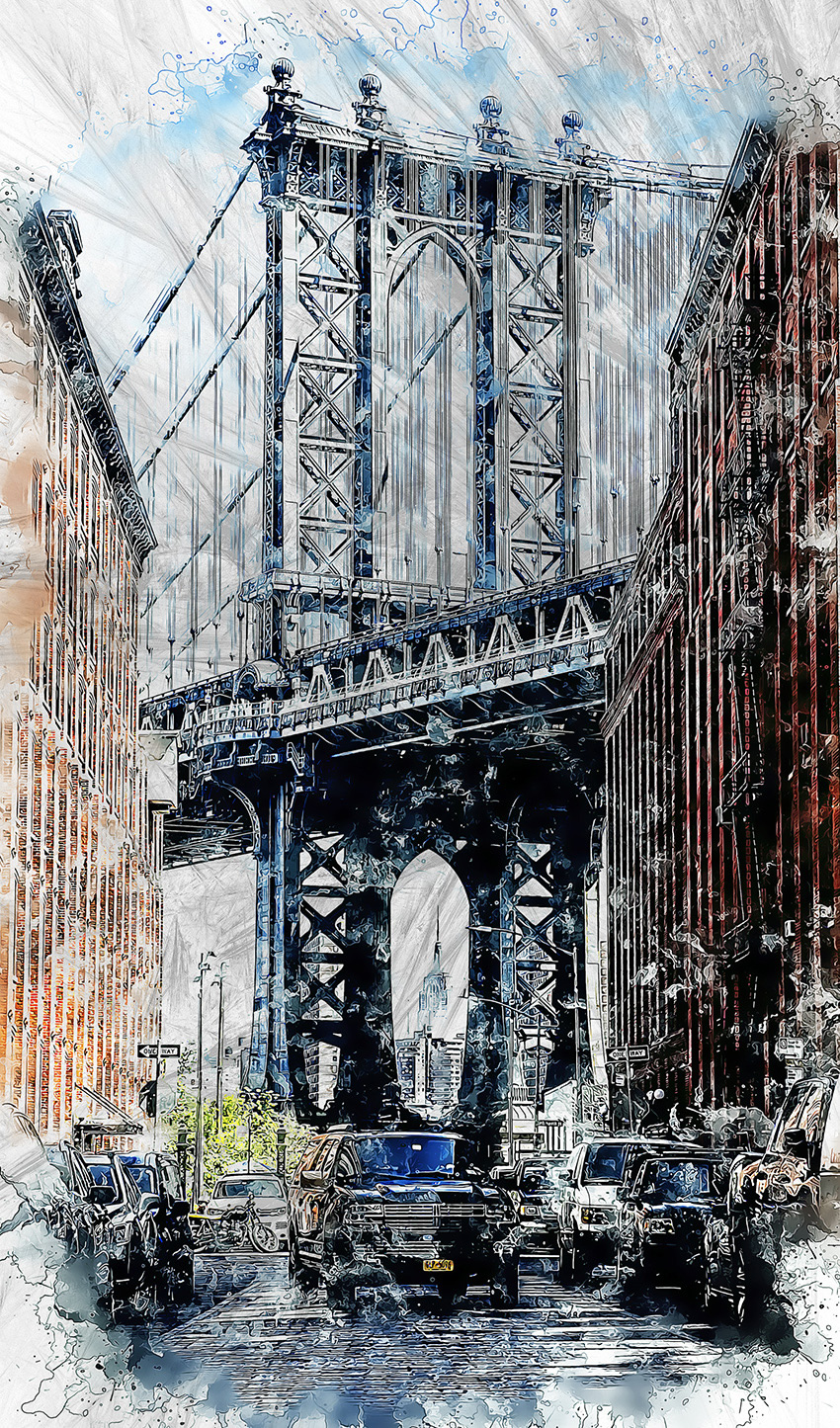 pioggia a new york carta da parati