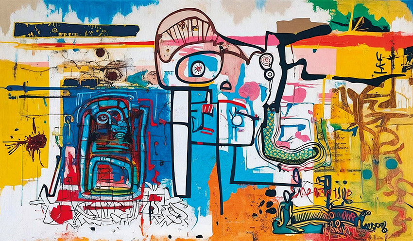 graffito pop carta da parati