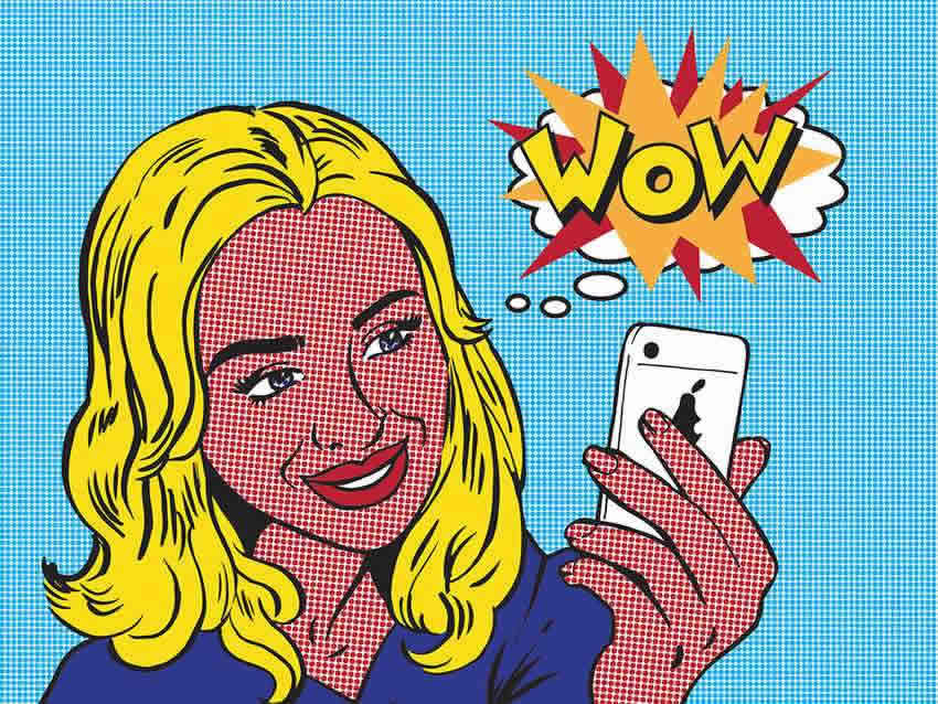 Immagine della carta da parati stile pop art