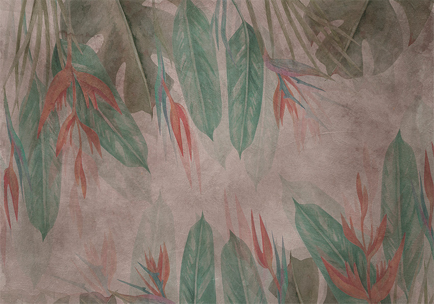 decoro floreale carta da parati