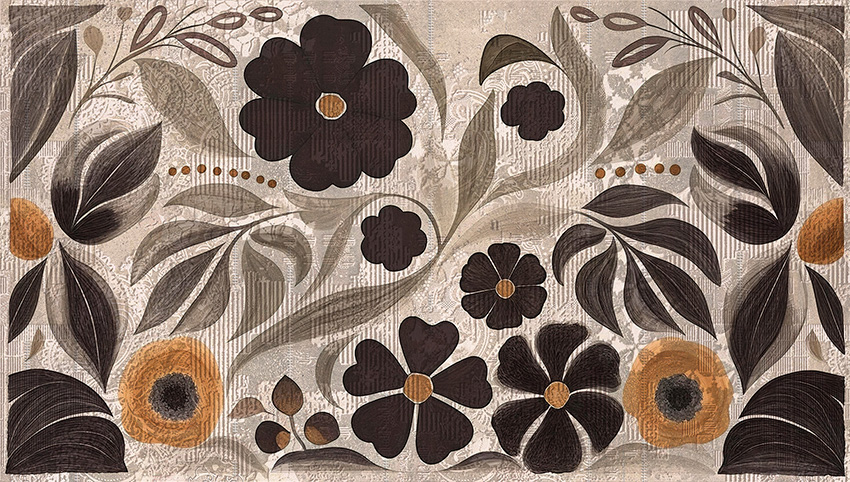 noir bloom carta da parati