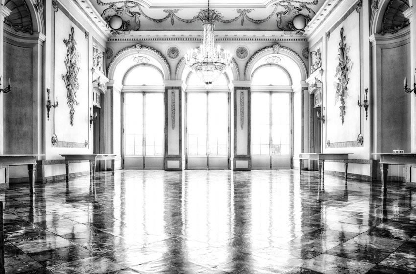 sala castello carta da parati