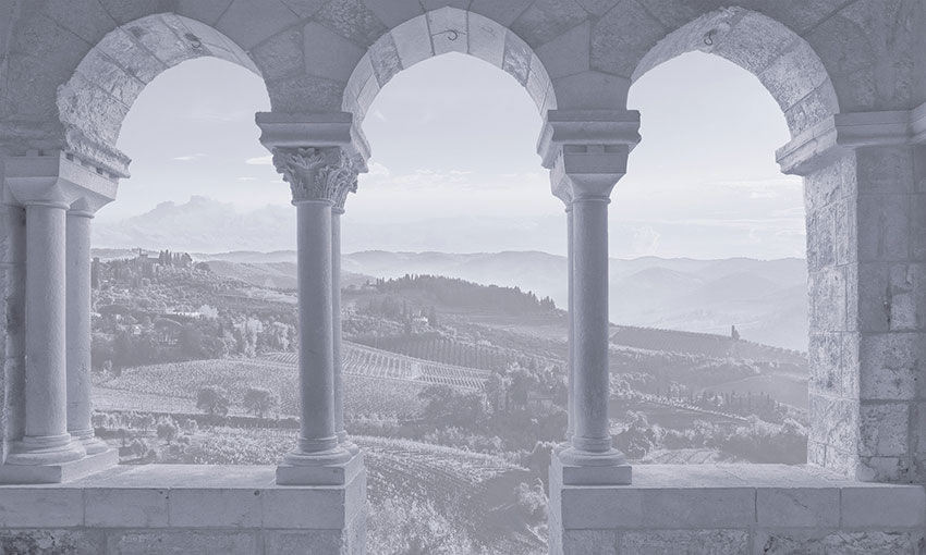 veduta sulle colline carta da parati