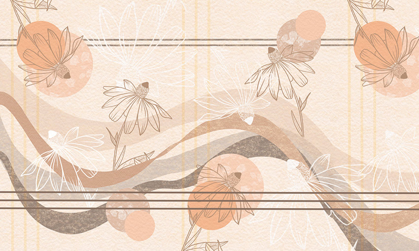 vento tra i fiori carta da parati