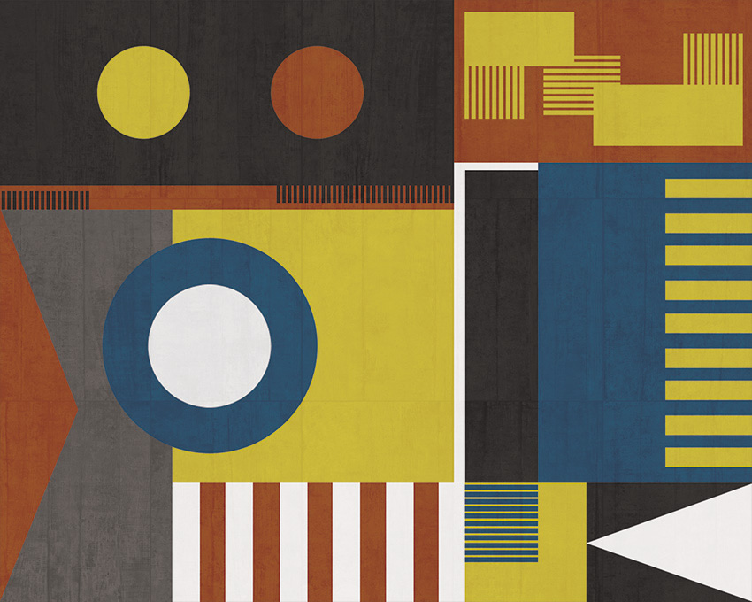 Parato Vintage - Bauhaus style colore 1 bauhaus style carta da parati