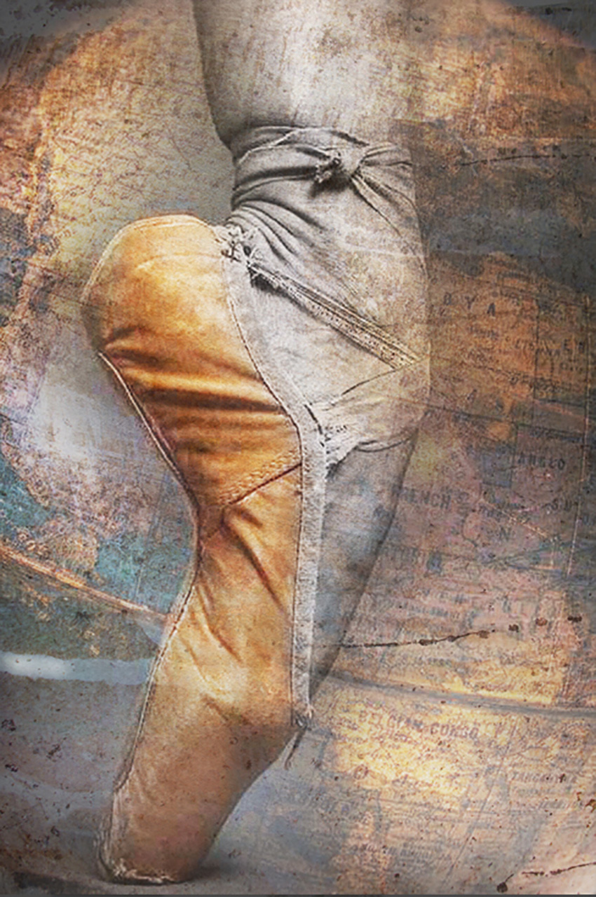 in punta di piedi carta da parati