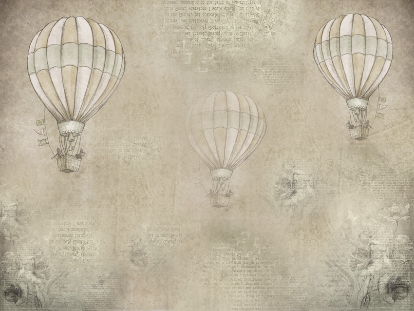 mongolfiere storiche carta da parati