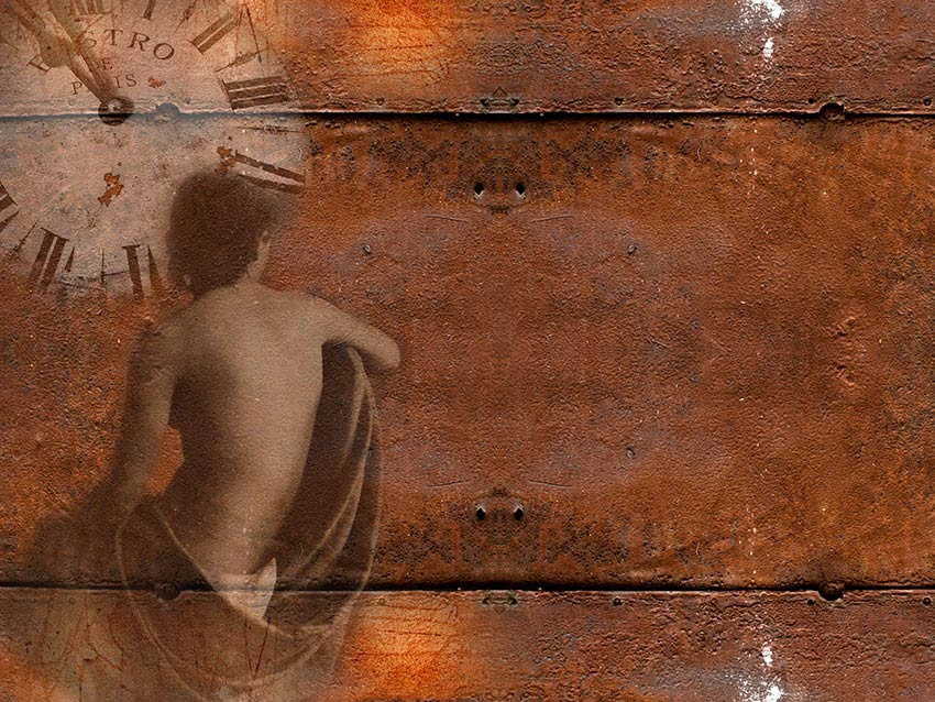 Grafica dei parati con colore sui toni del rosso